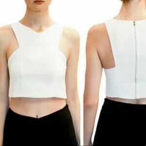 Bishop + Young Ashley Crop Top White Size S